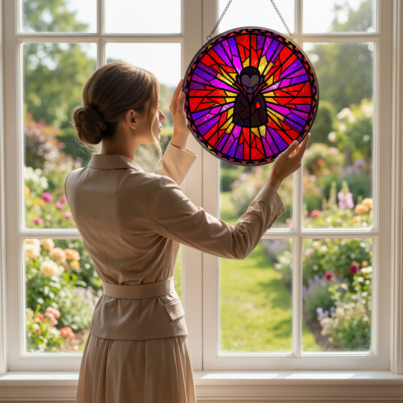 Panneau de vitrail 12 "H Vampire Radiance