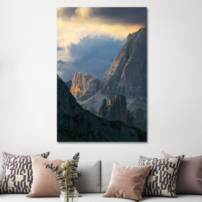 Dramatic Light Over Dolomite Peaks by Matteo Colombo - Wrapped Canvas Gallery-Wrapped Canvas Giclée