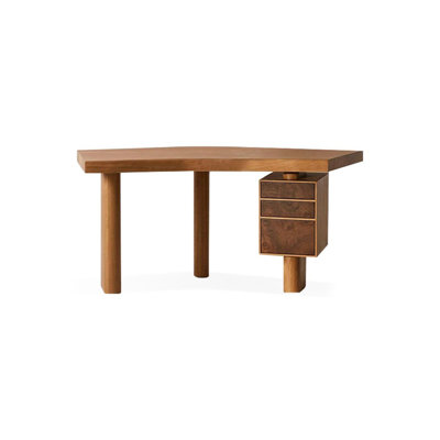 Creative solid wood desk with drawer cabinet
