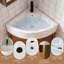Meuble-lavabo de coin simple avec comptoir-89941756