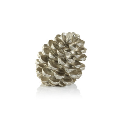 Silver Decorative Pinecone Figurine
