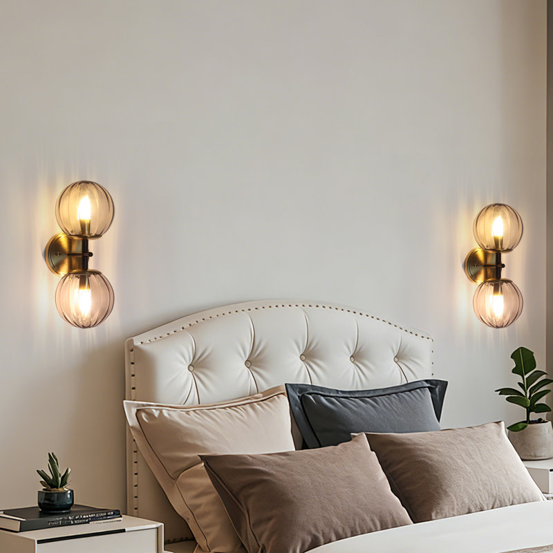 2-Light Dimmable Armed Sconce