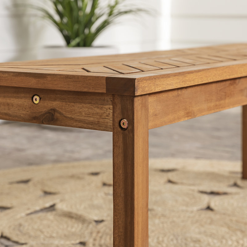 Harbison Acacia Wood Picnic Patio Bench, Brown
