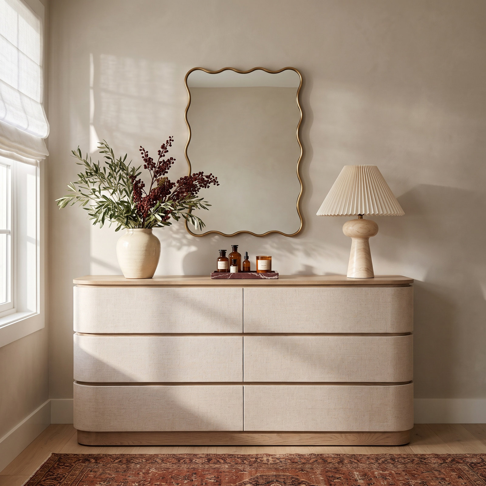 69" Oak Double Dresser