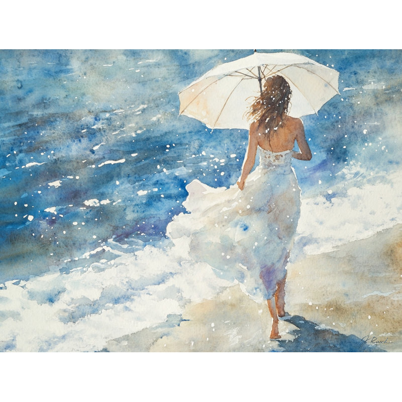 «Waves of Grace - Woman by the Sea», reproduction sur toile