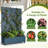 6 ft. H x 4 ft. W Metal Planter Box privacy screen Garden Bed with Trellis and Wheels - Blue-478159945-478159944