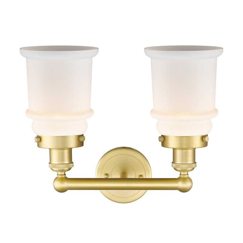 Cailen 2 - Light Dimmable Vanity Light, Matte White, Satin Gold