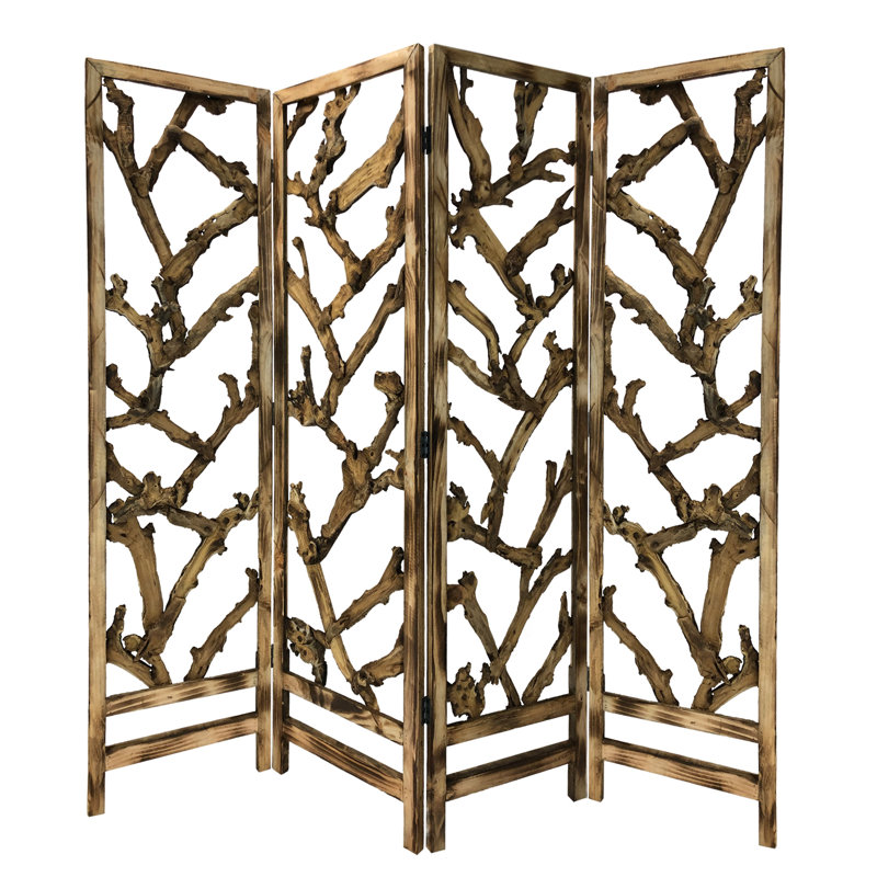 Conlin 3 - Panel Solid Wood Folding Room Divider, 4