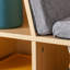 Bibliothèque à 6 compartiments avec coin lecture et coussin, rangement polyvalent pour la chambre à coucher, le salon, naturel-697716571