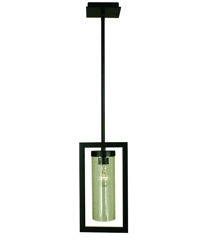 Luminaire suspendu géométrique 1 lumières simple Rametta, Bronze acajou