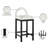 Conrad Letcher Linen Textured Fabric Counter Stool-1357421417