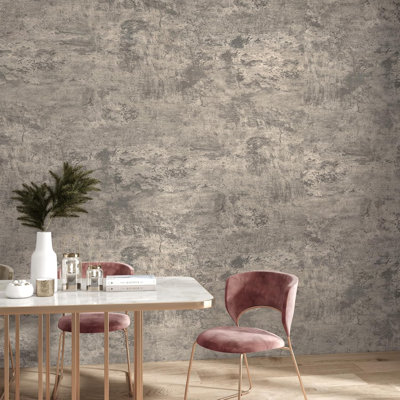 Industrial Concrete Peel And Stick Wallpaper Beige Grey Cement Contact Paper Self Adhesive Removable Thick Vinyl Wall Covering Matte Finish For Kitchen Bathroom Studio And Home Decor