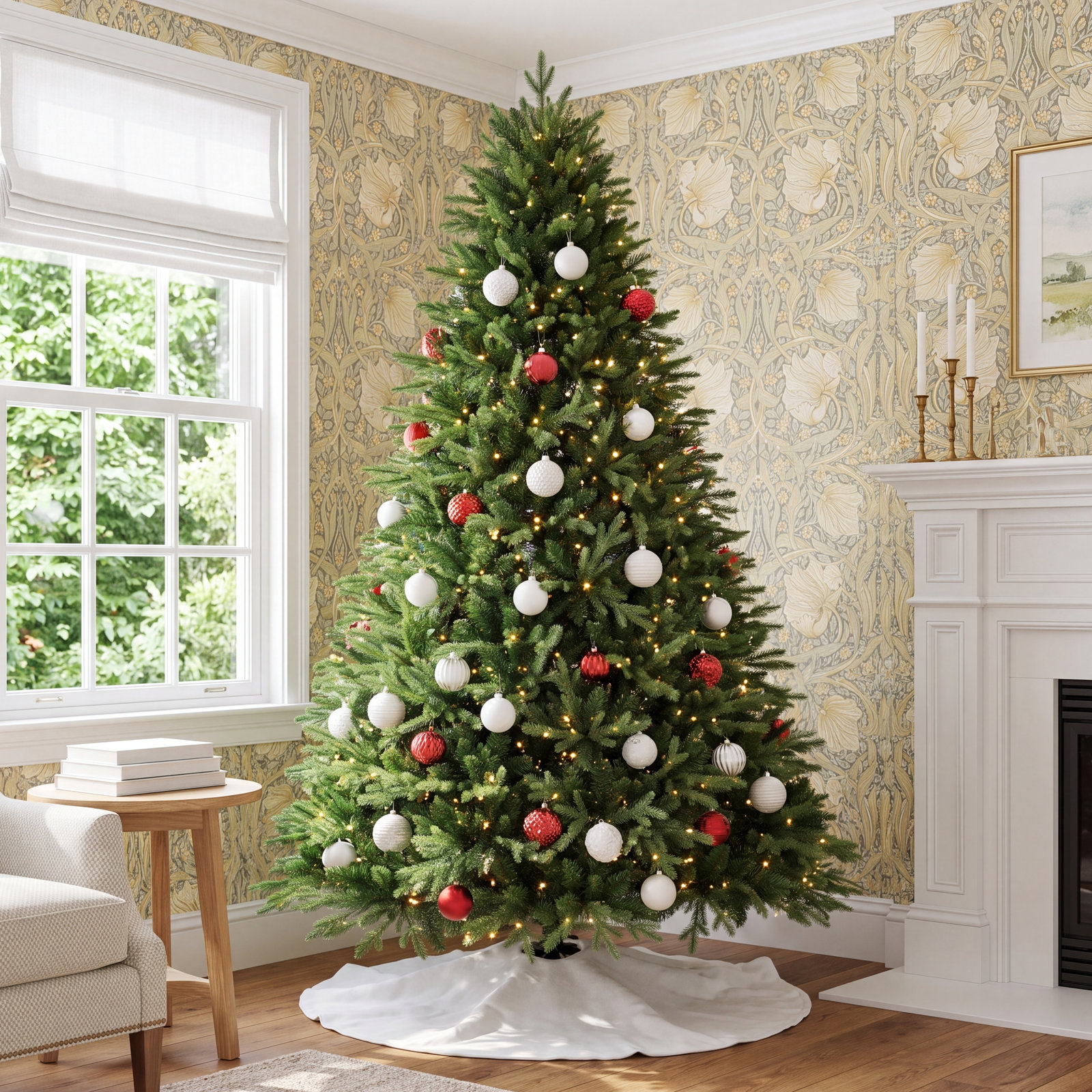 Pre-Lit Spruce Christmas Tree, 7.5'