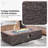 56 in. Rectangular Magnesium Oxide Outdoor Fire Pit Table with Tank Cover and Rain Cover-612352341