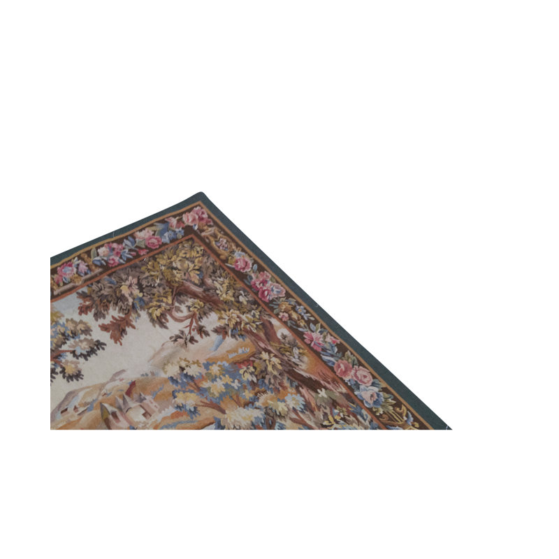 Hand-Knotted High-Quality Brown and Green Area Rug