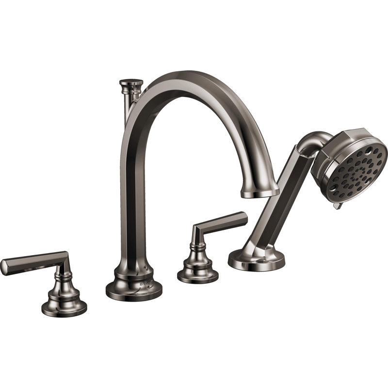Beauclere™ Roman Tub Faucet With Handshower, Lever Handle, Brilliance Polished Nickel