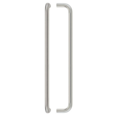 19Mm D Pull Handle - 600Mm Centers - Grade 201 - Bolt Through Fixings