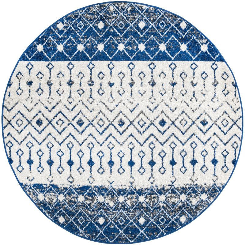 Bradley-Joe Abstract Indoor Rug, Round 6'