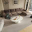 Table basse ovale blanc crème