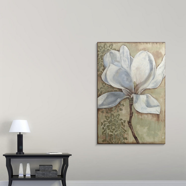 «Magnolia Majesty I» par Jennifer Goldberger, reproduction d'art, H 24 po x l 16 po x P 1,5 po, Toile