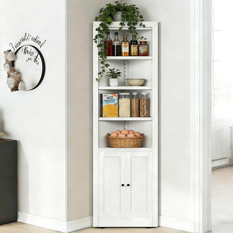 71 grandes unités de rangement autoportantes blanches avec 5 et 2 portes pour la cuisine, le salon et la salle de bain