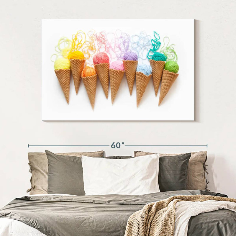" Ice Cream Threads Canvas Print ", 34" H x 51" W x 1.25" D