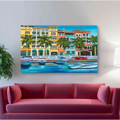«Tropical Rendezvous I» par Carolee Vitaletti, art mural sur toile