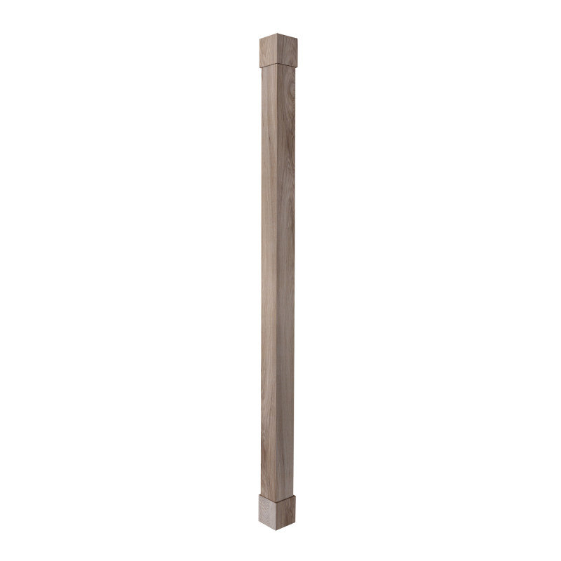 5.625 In. D X 5.6875 In. W X 104 In. L Unfinished Maple Lally Column Wrap, Natural Hickory