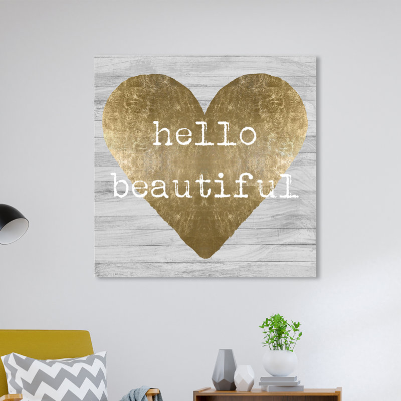 " Hello Beautiful ", 30" H x 30" W x 0.8" D