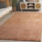 Soho 182 Hand Tufted Viscose/Wool Geometric Rug in Rust-1304898323