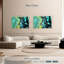 Avery abstrait noir et vert-107689321