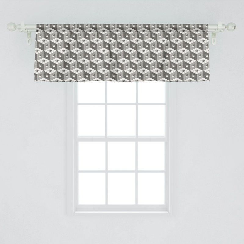 Ensemble de 2 cantonnières Ambesonne Cubes, L 54 po x L 12 po
