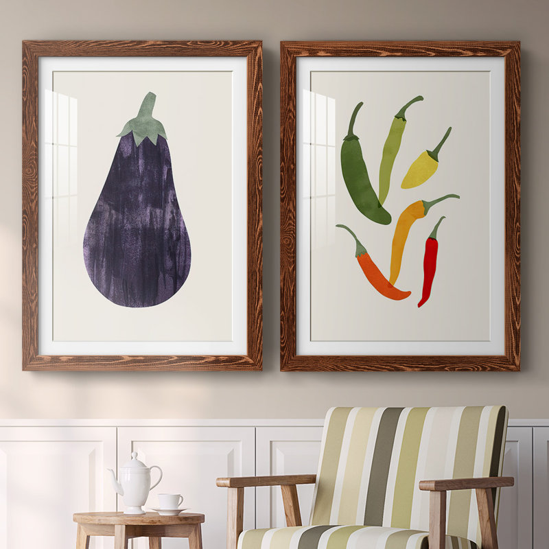 Reproduction encadrée organique de qualité biologique Veg-8 - prêt à être accroché, H 31,5 po x l 88 po x P 1,5 po, Érable