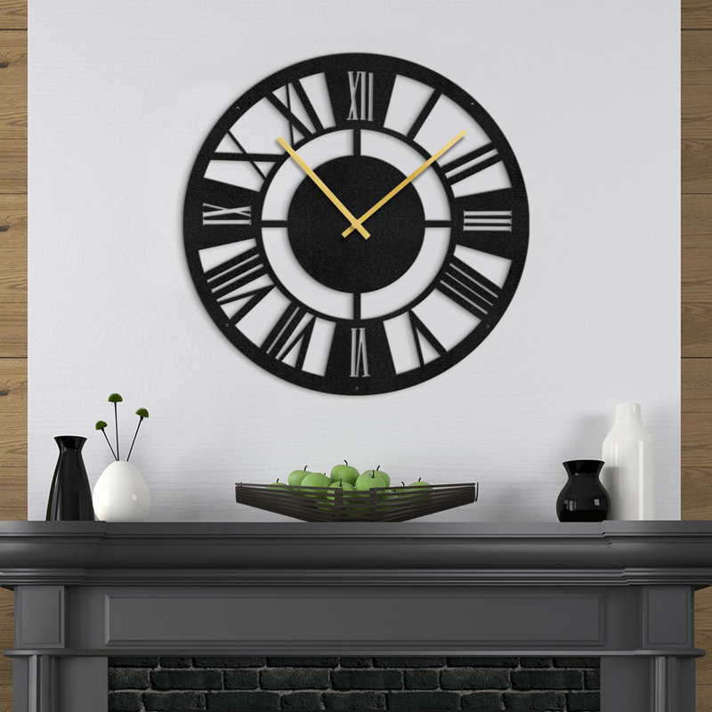 Metal Wall Clock, 20" W x 20" H