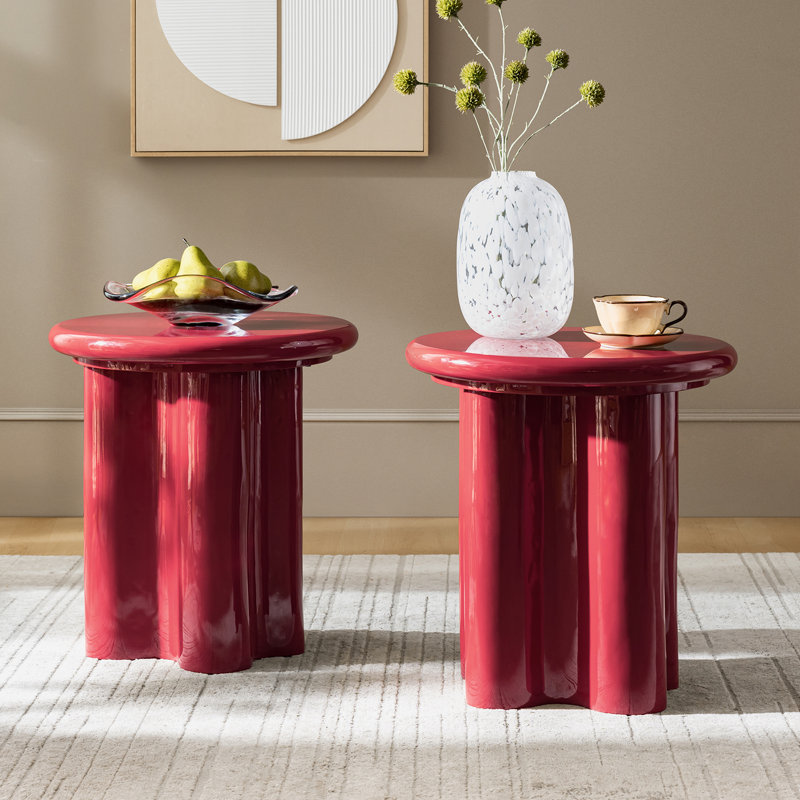Table de bout Messapian, Rouge