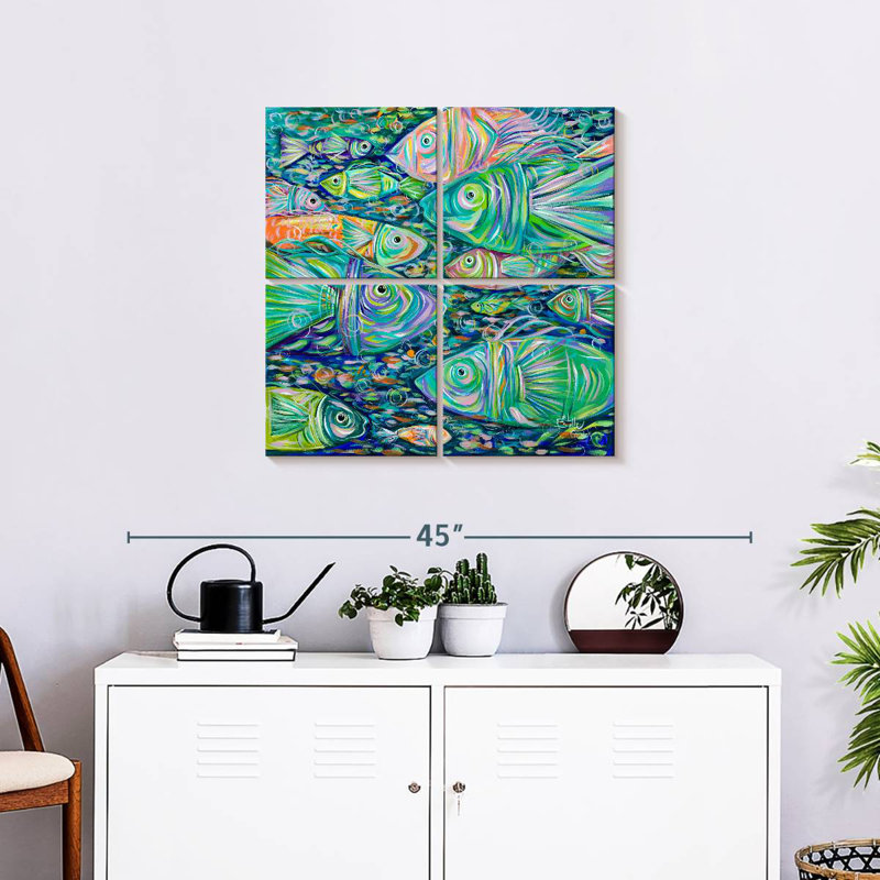 Brampt School Of Fish, 26" H x 26" W