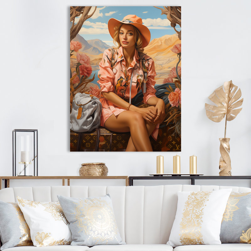 Lv Fashion Wanderlust V - Décoration murale tendance, H 20 po x l 12 po x P 1 po, Toile tendue