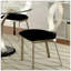 Ensemble de 2 chaises d'appoint en microfibre et en métal avec coussins en mousse confortables, conception élégante pour les intérieurs modernes