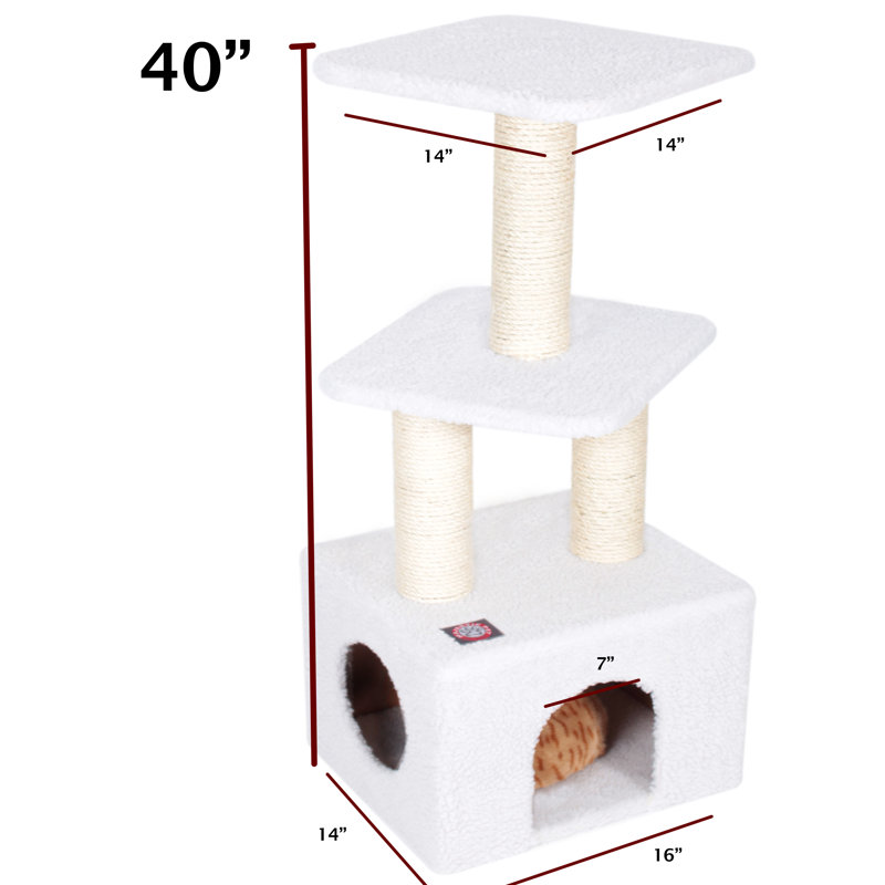 Arbre à chat 40 "ou condo, Blanc cassé