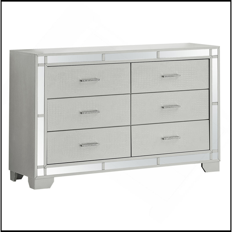 Commode Madison, champagne argenté