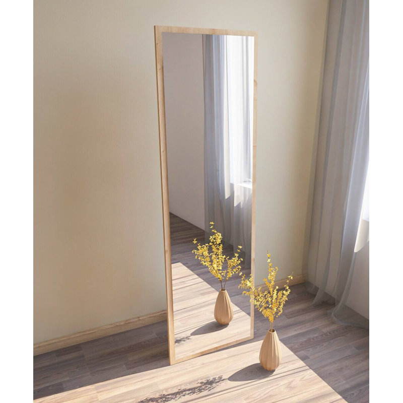 Goner Engineered Wood Flat Mirror, Oak