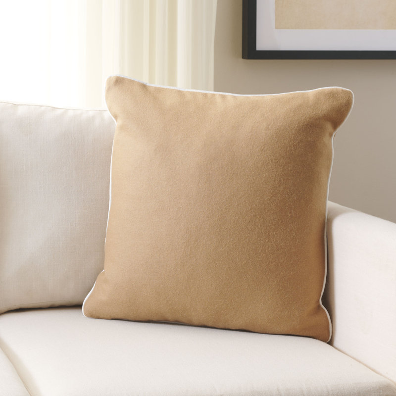 Alaia Ivory Woven Square 18" Throw Pillow