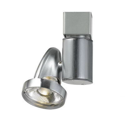Cal Lighting 1-Light Integrated LED Track Fixture, Brushed Steel, 10W, 700 Lumens, 3300K, Dimmable, 4.7"H x 2.2"W x 2.9"D
