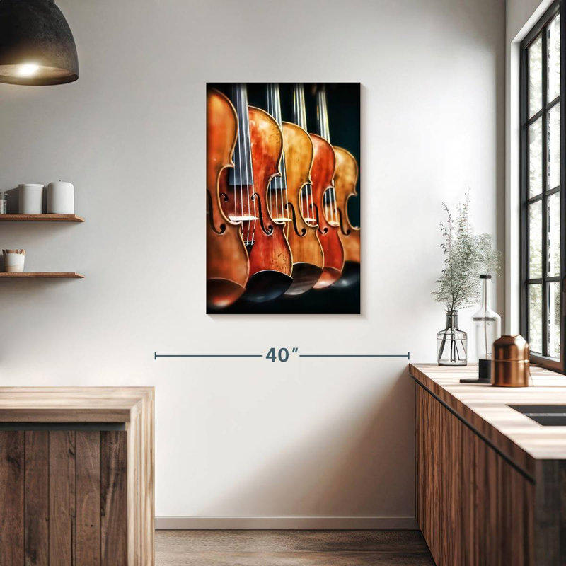 Abarca Row Of Violins, 36" H x 24" W