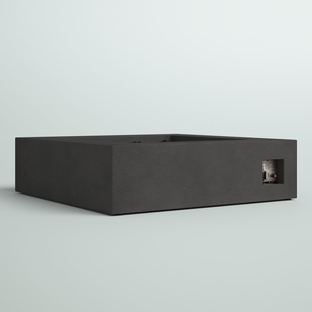 Ashling 42" Square Concrete Propane Fire Pit Table by Jensen Co. Greyleigh™ 