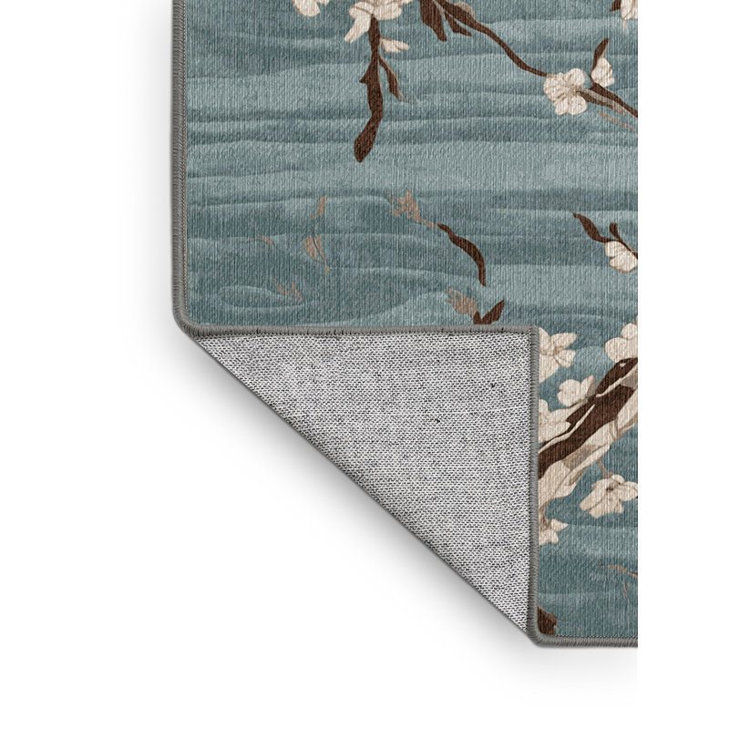 Tapis gris lavable à la machine, Rectangle 5 pi x 7 pi