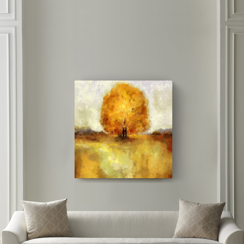 Arbre moderne II - peinture sur toile tendue, H 48 po x l 48 po