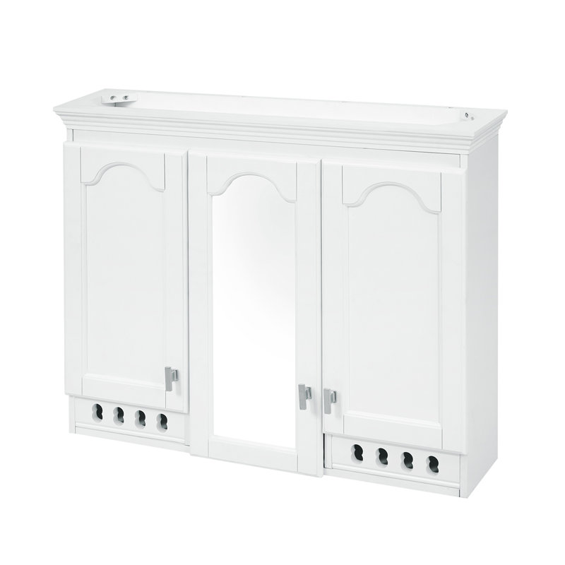 Armoire murale à miroir pour salle de bain, Blanc