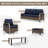 Wicker 5 - Person Modular Patio Conversation Set with Cushions-115188740