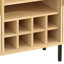 Armoire à vin cannelée avec support à vin à 8 grilles, 5 tablettes réglables et portes à tambour coulissantes-1972889445